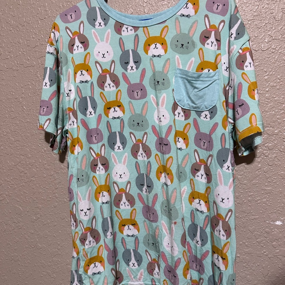 Little Sleepies Mint Bunny Short Sleeve Tee